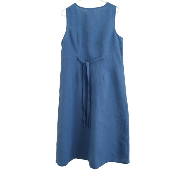 April Cornell Seaside Porch Dress Royal Blue New With Tags Size Large Sleeveless - Picture 9 of 12